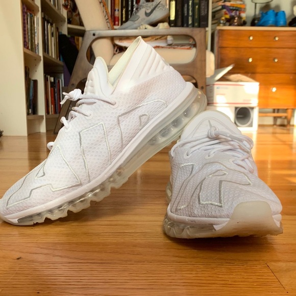 nike air max flair triple white